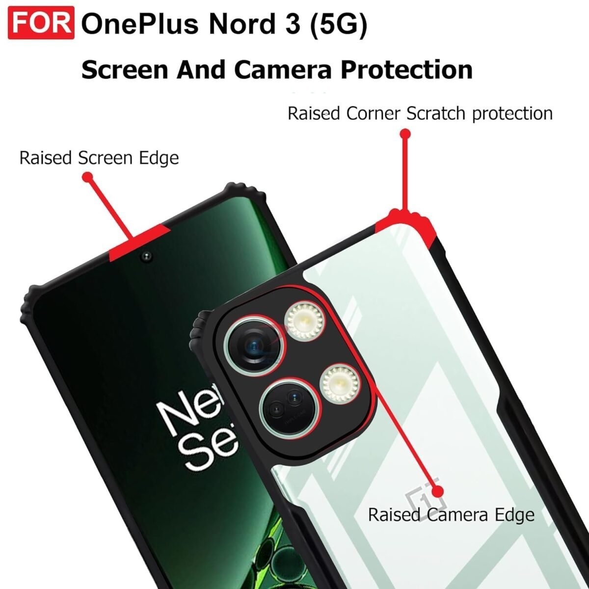 Back Cover Case Compatible for OnePlus Nord 3 5G | 360 Degree Protection - Eagle