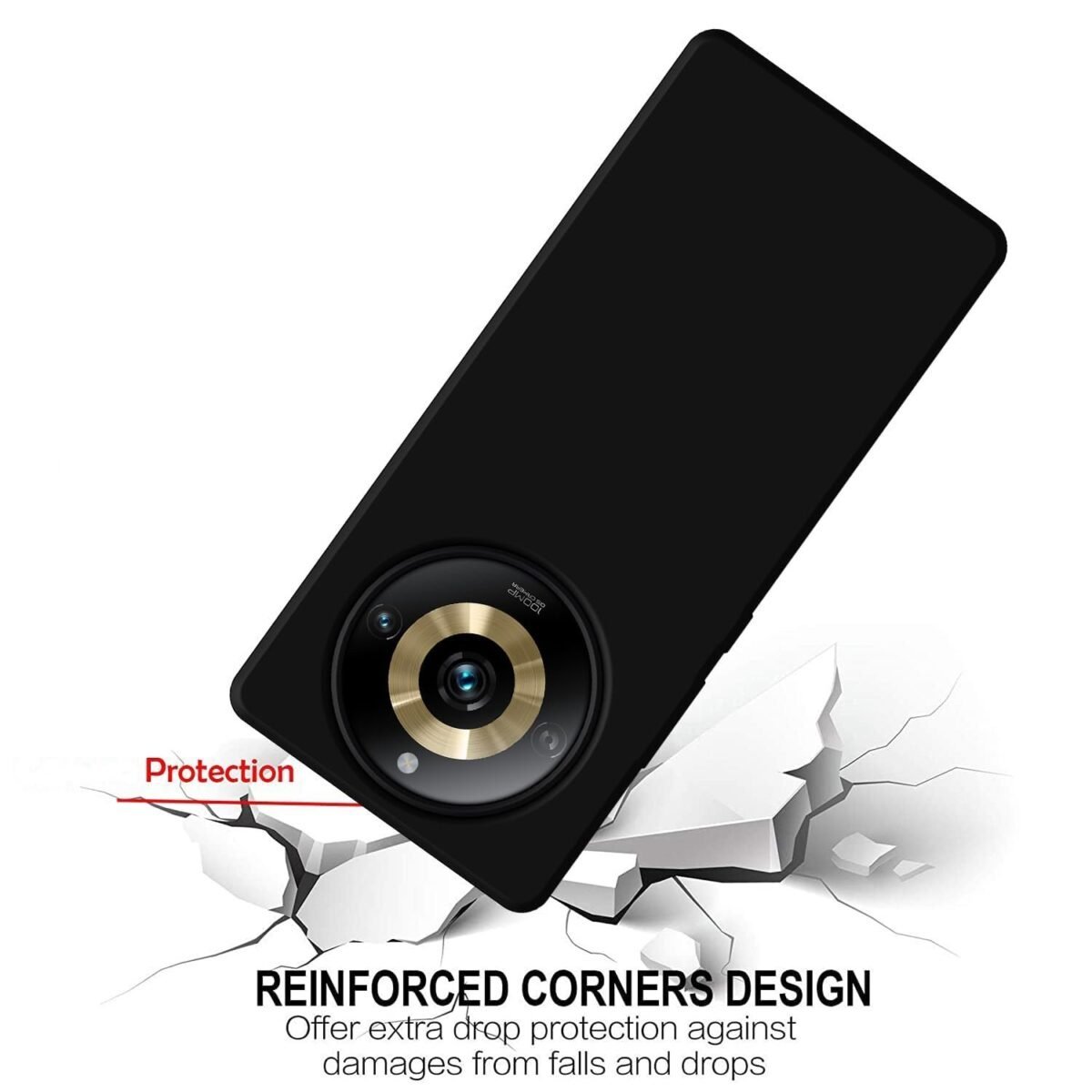 Exclusive Matte Finish Soft Back Case Cover for Realme 11 Pro 5G / Realme 11 Pro Plus 5G - Black