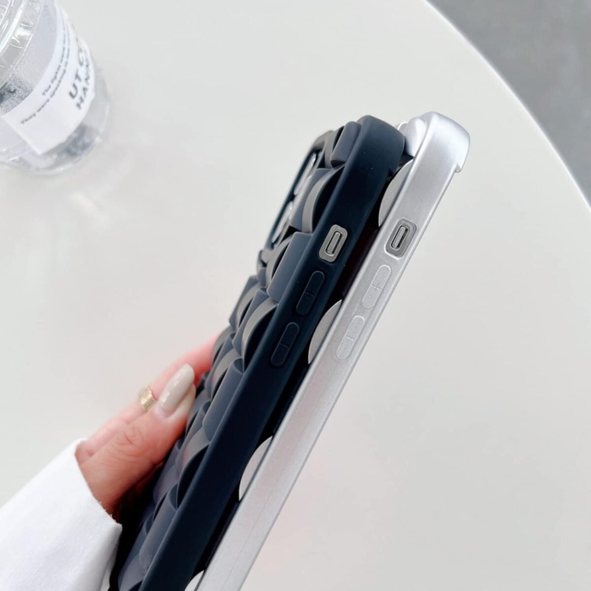 Back Cover Case for Tecno Pova 5 Pro 5G (Shockproof with Polycarbonate Clear Panel | Professional Black)