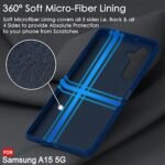 Silicone Back Cover Case for Samsung Galaxy A15 5G | Soft Micro-Fibre Lining Inside | Camera Protection Bump (Silicone Blue)