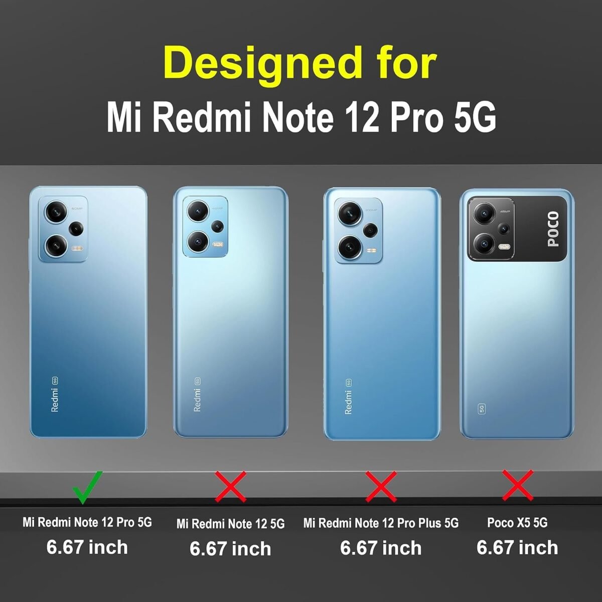 Back Case Cover for Mi Redmi Note 12 Pro 5G (Silicone, Thermoplastic Polyurethane_Black) D5
