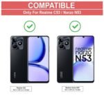 Back Case Cover for Narzo N53, Realme C53 (Polycarbonate_Matte Black) - Eagle