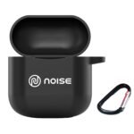 Pouch for Noise Air Buds Mini Protective Soft Silicone Case Cover with Hook (Cover Only) (Black)