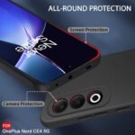 OnePlus Nord CE 4 5G | Slim Fit Protective Design | Ultra Matte Finish | Camera Protection Bump | Soft Silicon (Back)