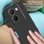 Vivo Y36 4G | Full Camera Protection | Liquid Silicon Case | Flexible Bumper Case (Silicone Black)