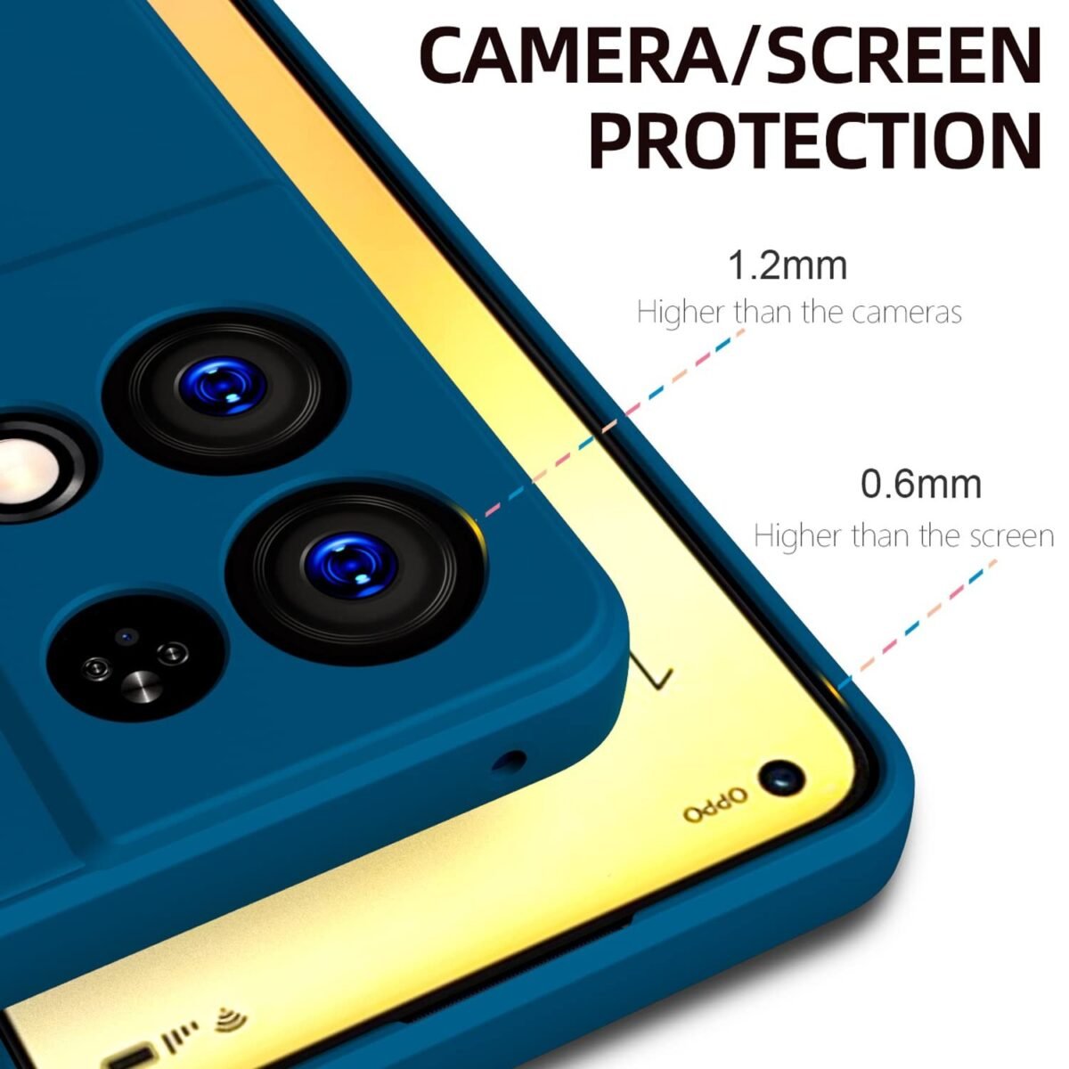 Back Cover for Oppo Reno 8 PRO (5G), Slim (Silicone Blue)