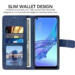 Flip Leather Mobile Cover (Soft & Flexible Back case) for Oppo A53 (Flip Blue)