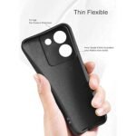 Vivo Y36 4G | Full Camera Protection | Liquid Silicon Case | Flexible Bumper Case (Silicone Black)