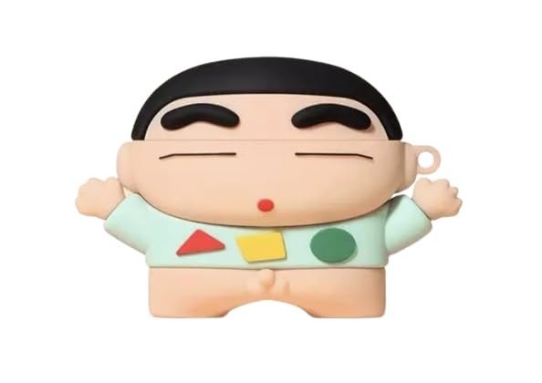 Airpods Pro (2019) Headphones Pouch Case Soft Silicone Cartoon Character 360-degree Protection Case with Keyring