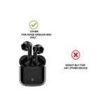 Pouch for Noise Air Buds Mini Protective Soft Silicone Case Cover with Hook (Cover Only) (Black)