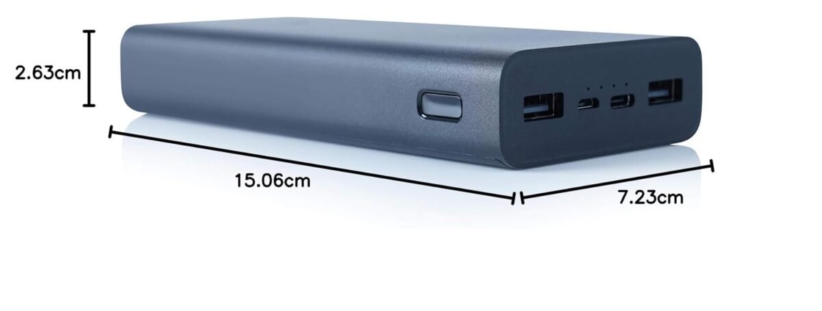 MI Power Bank 3i 20000mAh Lithium Polymer 18W Fast Power Delivery Charging | Input- Type C | Micro USB| Triple Output | Black.