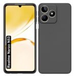 Back Cover Case for Realme Narzo N53 / Realme C53 / Realme C51 | Matte Soft Silicon Flexible | Camera Bump Protection