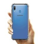 Samsung Galaxy A20 Shockproof 12D Transparent Bumper Case Cover (Corner Protection with Air Cushion Technology)