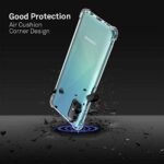 Back Cover Case for Samsung Galaxy A71 | Rubber Soft Bumper Transparent Silicon Shockproof | (Transparent Black)