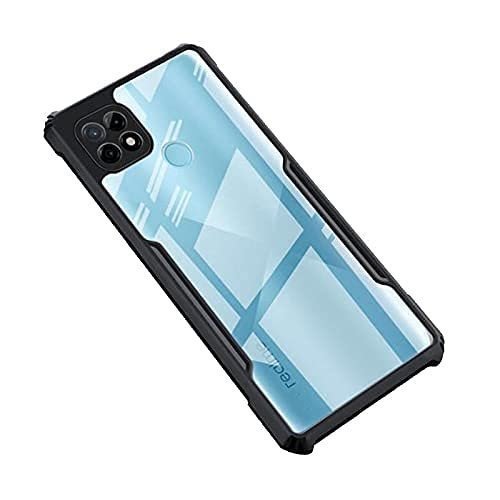 Polycarbonate Shockproof Back Cover For Realme C25/ Realme C12 (Transparent Black Border) Eagle