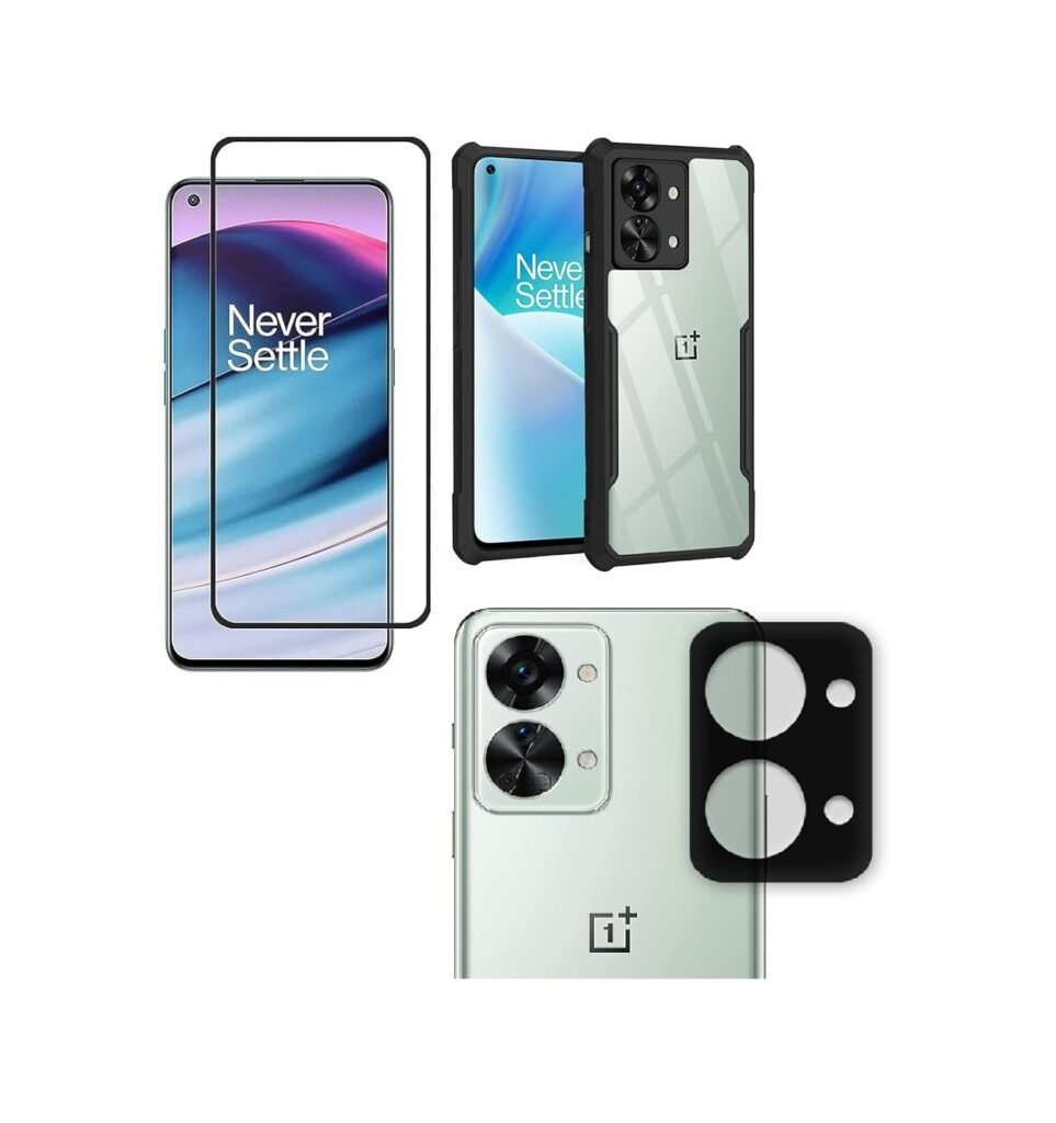 Combo pack for Back Case for OnePlus Nord 2T 5G | Eagle |  Camera Lens Protector & Tempered Screen Glass.