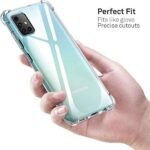 Back Cover Case for Samsung Galaxy A71 | Rubber Soft Bumper Transparent Silicon Shockproof | (Transparent Black)