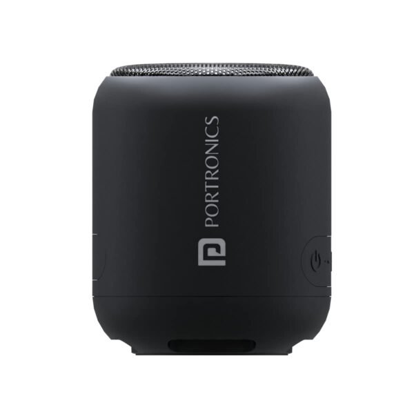 Portronics SoundDrum 1 10W TWS Portable Bluetooth 5.3 Speaker with Powerful Bass, Type C Charging Cable Included | (Black)