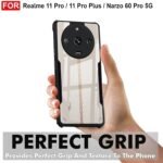 Back Case Cover for, Realme 11 Pro Plus 5G (Polycarbonate, Thermoplastic Polyurethane_Matte Black) -Eagle