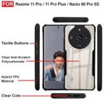 Back Case Cover for, Realme 11 Pro Plus 5G (Polycarbonate, Thermoplastic Polyurethane_Matte Black) -Eagle