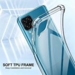 Transparent Back Cover for Samsung Galaxy A22 4G | Solid Shock Proof Bumper Hybrid Edge to Edge Protective | (Transparent)