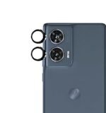 Motorola Edge 50 Fusion 5G Silicone Back Cover Case Blue | 3-in-1 Combo (Camera Lens & Tempered Glass)