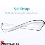 Back Cover for Samsung Galaxy A34 5G Back Cover | Slim Soft Back Case for Samsung Galaxy A34 5G (Transparent)