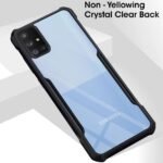 Shockproof Crystal Clear Samsung Galaxy A71 Back Cover Case | 360 Degree Protection | Protective Design | (Transparent Black)