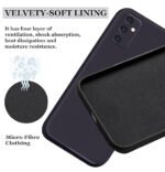 Liquid Silicone Back Cover Case for Samsung Galaxy A35 5G Shockproof TPU Soft Flexible with Camera Protection - Black