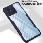 Transparent Back Cover Case for Realme Narzo 50A (PC & TPU | Blue Bumper) Eagle