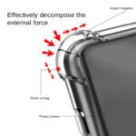 Silicon Shockproof Slim Back Cover Case for Vivo Y200e (Bumper Case, Transparent)