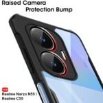 Back Cover Case for Realme Narzo N55 / Realme C55 | 360 Degree Protection | Shock Proof Design | Transparent Back (Eagle)
