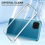 Transparent Back Cover for Samsung Galaxy A22 4G | Solid Shock Proof Bumper Hybrid Edge to Edge Protective | (Transparent)