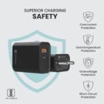 Portronics Adapto 45 20W Mobile Charger Adapter with Dual Port (USB A + PD Type C), Fast Charging, Short Circuit Protection,
