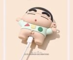 Airpods Pro (2019) Headphones Pouch Case Soft Silicone Cartoon Character 360-degree Protection Case with Keyring