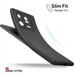 Back Cover Case for Mi Xia 13 PRO 5G | Slim Fit Protective Design | Ultra Matte Finish (Black)