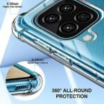 Transparent Back Cover for Samsung Galaxy A22 4G | Solid Shock Proof Bumper Hybrid Edge to Edge Protective | (Transparent)