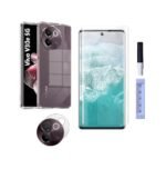 3 in 1 Combo Pack for Vivo V30e 5G – Transparent Cover (Back Cover + Camera Lens Protector + Tempered Glass)