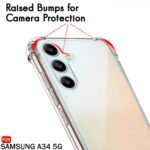 Back Cover Case for Samsung Galaxy A34 5G | 360 Degree Protection | Shock Proof Design | Transparent
