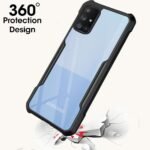 Shockproof Crystal Clear Samsung Galaxy A71 Back Cover Case | 360 Degree Protection | Protective Design | (Transparent Black)