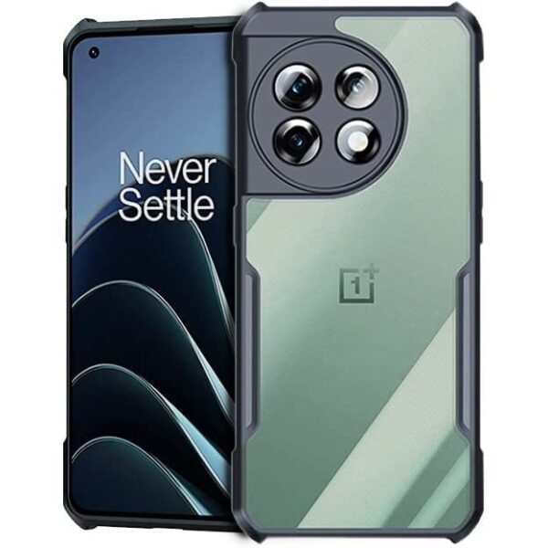 Back Cover Case Compatible with OnePlus 11 5G (Armor | Clear PC and TPU) -Eagle