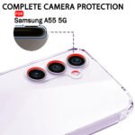 Samsung Galaxy A55 5G | Best Camera Protection | (Silicone, Transparent)