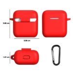 Earphone Case Cover Compatible with Boat Airdopes 141, Soft Silicone Skin Case Cover Shock-Absorbing Protective Case with