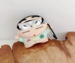 Airpods Pro (2019) Headphones Pouch Case Soft Silicone Cartoon Character 360-degree Protection Case with Keyring