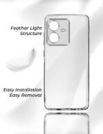 Back Cover Case for VIVO Y22 | VIVO Y22s (Silicone Crystal Clear | Pure Camera Protection (Transparent)