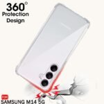 Back Cover Case for Samsung Galaxy M14 5G | 360 Degree Protection (Transparent)