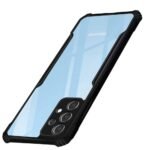 Back Cover Case for Samsung Galaxy A72 5G (Crystal Clear | Shockproof | Hybrid TPU & PC | Transparent | Black