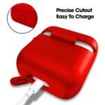 Earphone Case Cover Compatible with Boat Airdopes 141, Soft Silicone Skin Case Cover Shock-Absorbing Protective Case with