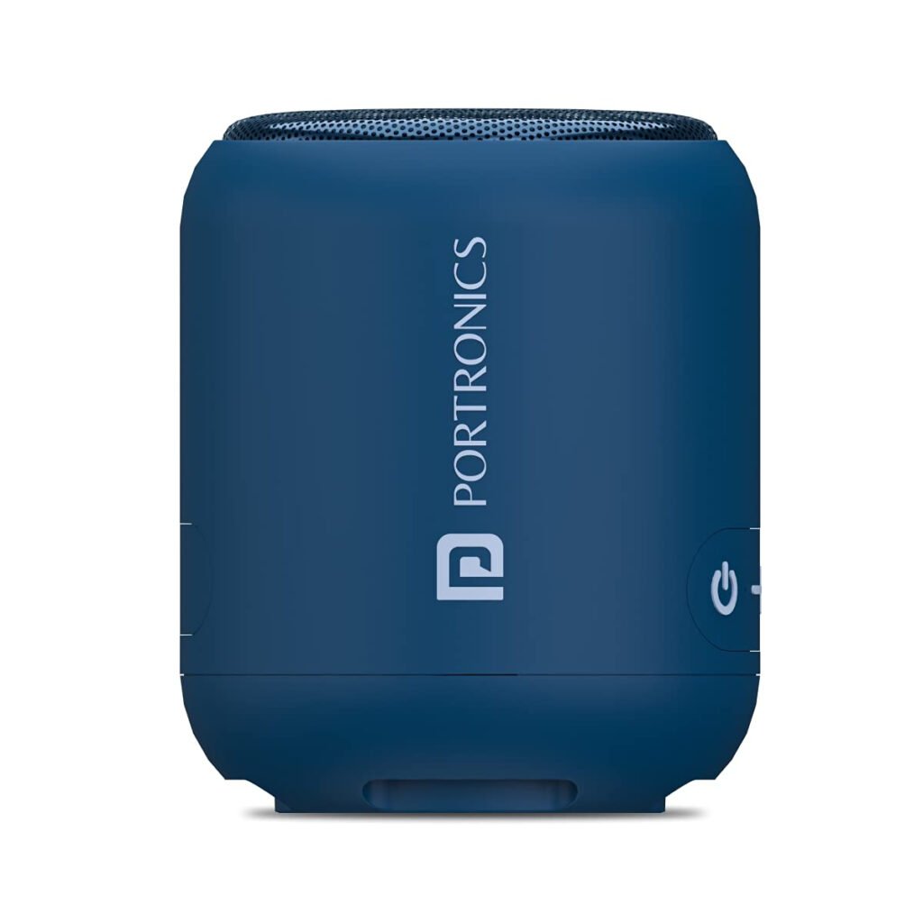 Portronics SoundDrum 1 10W TWS Portable Bluetooth 5.3 Speaker with Powerful Bass, Inbuilt-FM & Type C Charging cable included(Blue)
