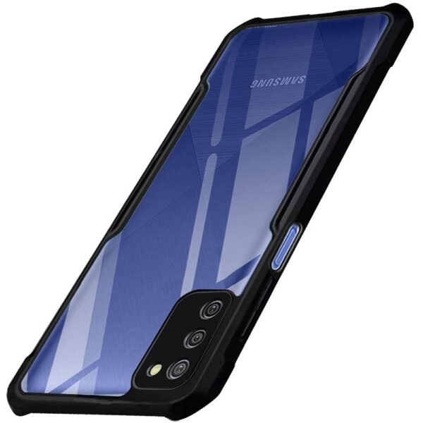 Back Cover Case for Samsung Galaxy A03s (Crystal Clear | Shockproof | Hybrid TPU & PC | Transparent Back -Eagle